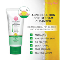 Cathy Doll Acne Solution Serum Foam Cleanser - 100ml - Features