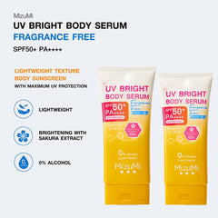 Mizumi UV Bright Body Serum Fragrance Free SPF50+ PA++++